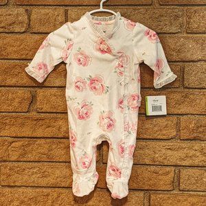 Little Me Pajamas With Rose Pattern-NWT